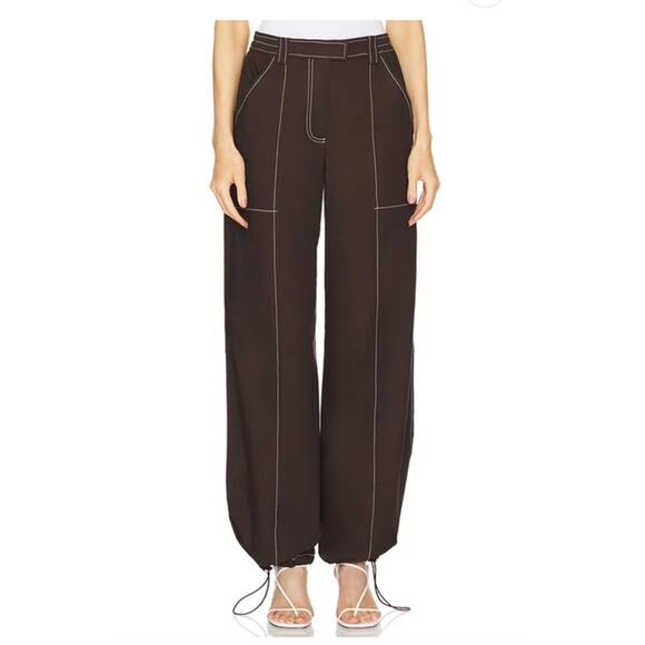Jonathan Simkhai Brown Track Pants Elegant Design - Picture 2 of 6